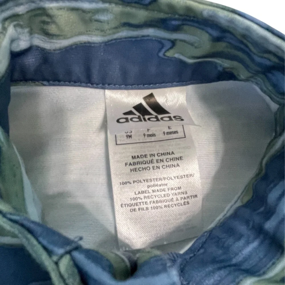 Adidas Infant Blue and Green Patterned Tracksuit